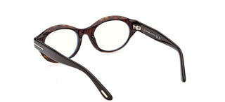 Tom Ford FT6172-B BLUE BLOCK women Havana Oval Eyeglasses