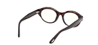 Tom Ford FT6172-B BLUE BLOCK women Havana Oval Eyeglasses
