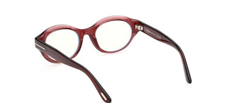 Tom Ford FT6172-B BLUE BLOCK women Red Oval Eyeglasses