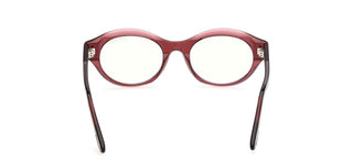 Tom Ford FT6172-B BLUE BLOCK women Red Oval Eyeglasses