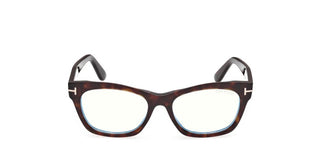 Tom Ford FT6173-B BLUE BLOCK unisex Havana Squared Eyeglasses