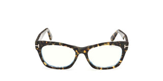 Tom Ford FT6173-B BLUE BLOCK unisex Havana Squared Eyeglasses