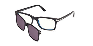 Tom Ford FT6175-B BLUE BLOCK men Black Rectangle Eyeglasses