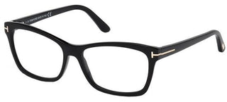 Tom Ford Ft 5424 Unisex Black Geometric Eyeglasses