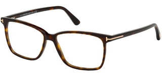 Tom Ford Ft 5478-b Blue Block Men Havana Geometric Eyeglasses