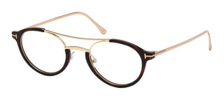 Tom Ford FT 5515 unisex Havana Round Eyeglasses