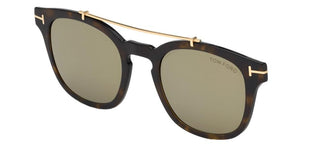 Tom Ford FT 5532-B BLUE BLOCK unisex Havana Geometric Eyeglasses