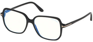 Tom Ford FT 5578-B BLUE BLOCK women Black Oversize Eyeglasses