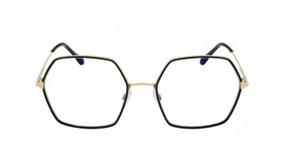 Tom Ford Ft 5615-b Blue Look Women Black Geometric Eyeglasses