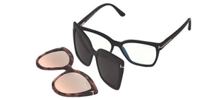 Tom Ford FT 5641-B .C BLUE BLOCK women Black Geometric Eyeglasses