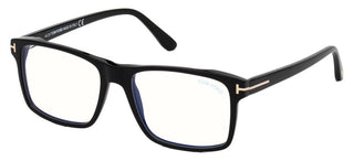Tom Ford FT 5682-B BLUE BLOCK men Black Geometric Eyeglasses