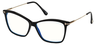 Tom Ford FT 5687-B BLUE BLOCK women Black Butterfly Eyeglasses