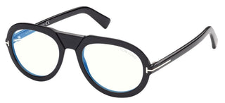 Tom Ford FT 5756-B BLUE FILTER women Black Pilot Eyeglasses