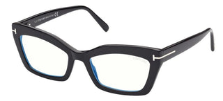 Tom Ford FT 5766-B BLUE BLOCK women Black Cat Eye Eyeglasses