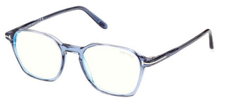 Tom Ford FT 5804-B BLUE BLOCK men Blue Geometric Eyeglasses