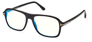 Tom Ford FT 5806-B BLUE BLOCK men Black Pilot Eyeglasses