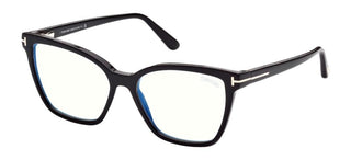 Tom Ford FT 5812-B BLUE BLOCK women Black Butterfly Eyeglasses