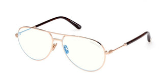 Tom Ford FT 5829-B BLUE BLOCK children Rose gold Pilot Eyeglasses