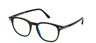 Tom Ford FT 5832-B BLUE BLOCK unisex Black Geometric Eyeglasses