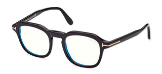 Tom Ford FT 5836-B BLUE BLOCK men Black Geometric Eyeglasses