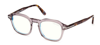 Tom Ford FT 5836-B BLUE BLOCK men Grey Geometric Eyeglasses