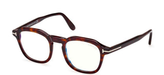 Tom Ford FT 5836-B BLUE BLOCK men Havana Geometric Eyeglasses