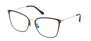 Tom Ford FT 5839-B BLUE BLOCK women Black Butterfly Eyeglasses