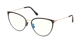 Tom Ford FT 5840-B BLUE BLOCK women Black Cat Eye Eyeglasses
