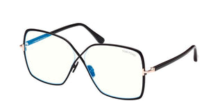 Tom Ford FT 5841-B BLUE BLOCK women Black Butterfly Eyeglasses