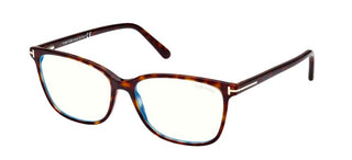 Tom Ford FT 5842-B BLUE BLOCK women Havana Geometric Eyeglasses