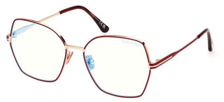 Tom Ford FT 5876-B BLUE BLOCK women Red Butterfly Eyeglasses