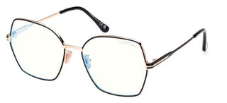 Tom Ford FT 5876-B BLUE BLOCK women Black Butterfly Eyeglasses