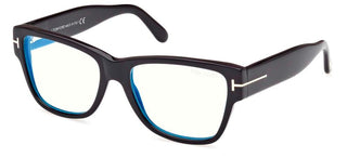 Tom Ford FT 5878-B BLUE BLOCK women Black Geometric Eyeglasses