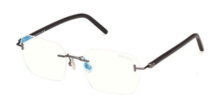 Tom Ford FT 5934-B BLUE BLOCK men Ruthenium Geometric Eyeglasses