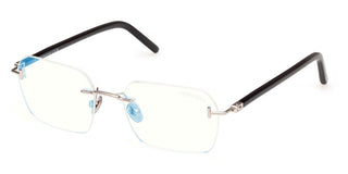 Tom Ford FT 5934-B BLUE BLOCK men Silver Geometric Eyeglasses