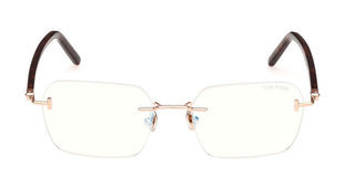 Tom Ford FT 5934-B BLUE BLOCK men Gold Geometric Eyeglasses