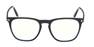 Tom Ford FT 5937-B BLUE BLOCK men Black Geometric Eyeglasses