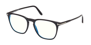 Tom Ford FT 5937-B BLUE BLOCK men Black Geometric Eyeglasses