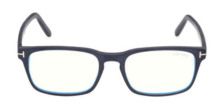Tom Ford FT 5938-B BLUE BLOCK men Blue Geometric Eyeglasses