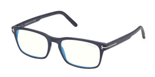 Tom Ford FT 5938-B BLUE BLOCK men Blue Geometric Eyeglasses