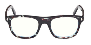 Tom Ford FT 5939-B BLUE BLOCK men Havana Geometric Eyeglasses