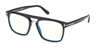 Tom Ford FT 5942-B BLUE BLOCK men Black Geometric Eyeglasses