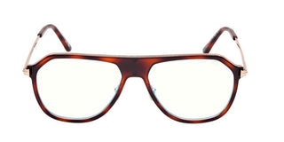 Tom Ford FT 5943-B BLUE BLOCK men Havana Pilot Eyeglasses