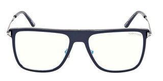 Tom Ford FT 5944-B BLUE BLOCK men Blue Geometric Eyeglasses