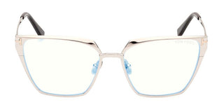Tom Ford FT 5945-B BLUE BLOCK women Silver Geometric Eyeglasses