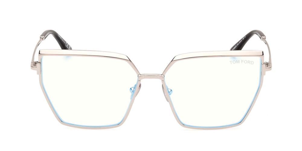 Tom Ford FT 5946 B BLUE BLOCK women Silver Butterfly Eyeglasses Otticanet USA