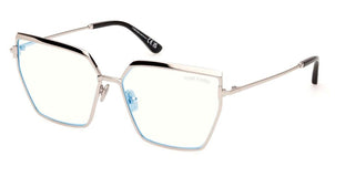 Tom Ford FT 5946-B BLUE BLOCK women Silver Butterfly Eyeglasses