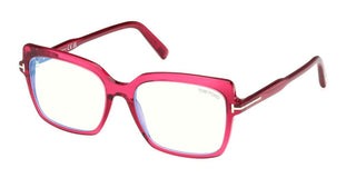 Tom Ford FT 5947-B BLUE BLOCK unisex Black Geometric Eyeglasses
