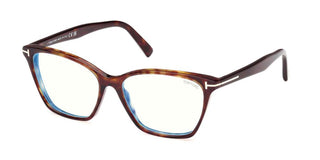 Tom Ford FT 5949-B BLUE BLOCK women Havana Cat Eye Eyeglasses