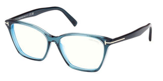 Tom Ford FT 5949-B BLUE BLOCK women Blue Cat Eye Eyeglasses